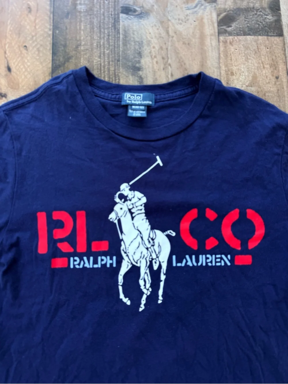 Polo Ralph Lauren Boys Big Pony Graphic T-Shirt Navy Blue Size 8–10